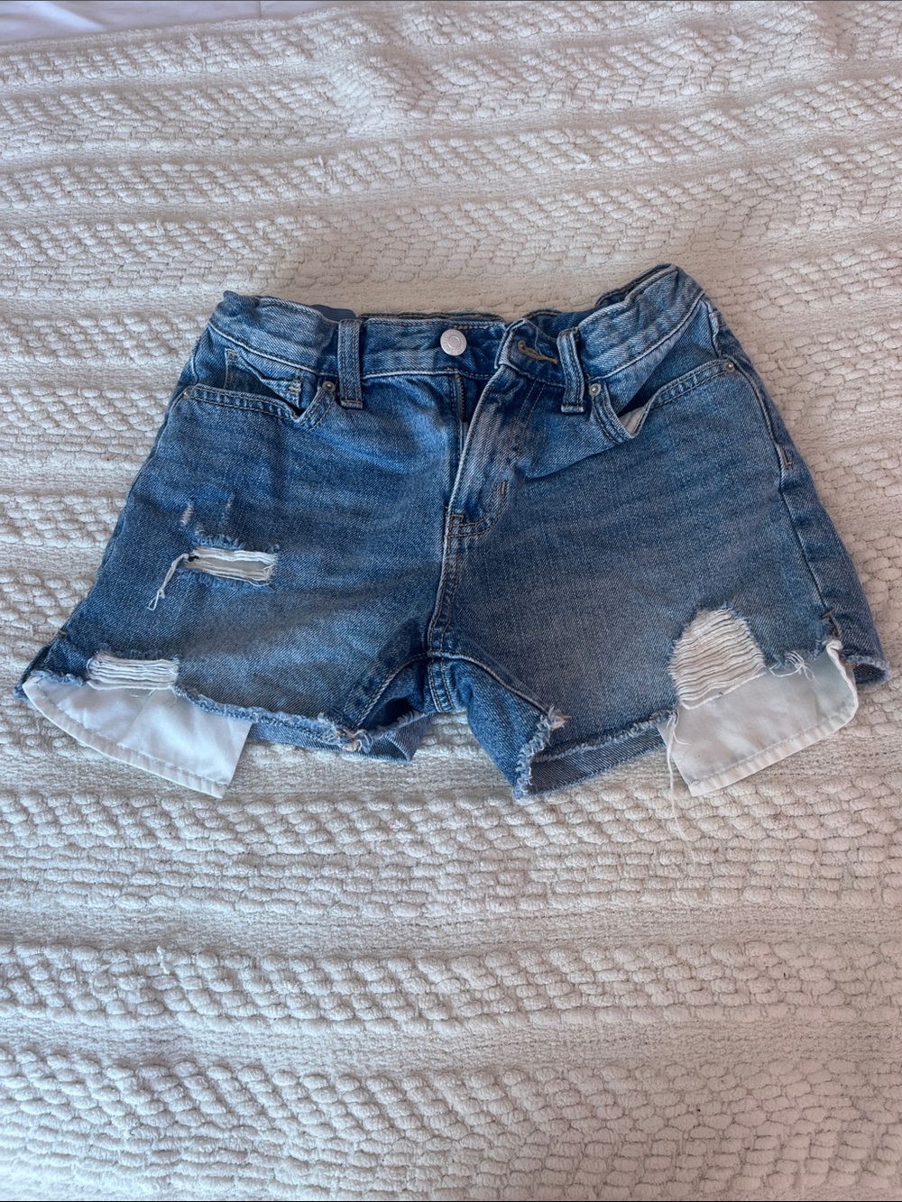 Old Navy Distressed Blue Denim Jean Shorts